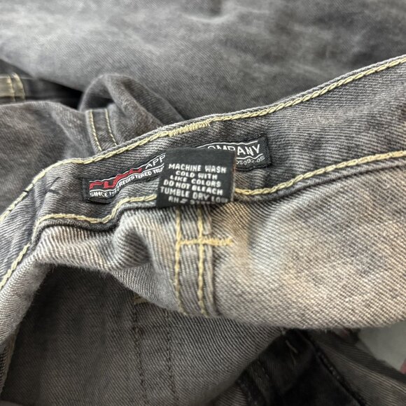 Fubu Jeans Men's Size 38 x 31 Y2K Relaxed Fit Stonewashed Black Denim Jeans - Picture 15 of 16